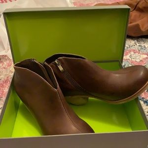 Brown booties- Antelope- never worn